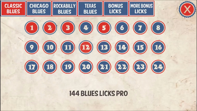 144 Blues Guitar Licks: Pro Android App for Guitarists