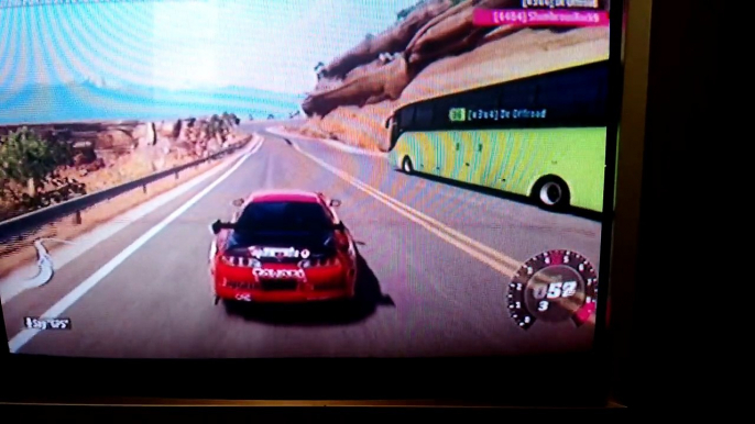 Tour bus drifting in Forza horizon