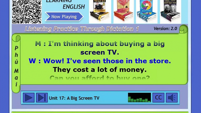 Luyện Nghe Tiếng Anh, LPTD1 - Unit 17, Listening Practice Through Dictation 1 - 17