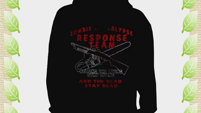 Wellcoda | Response Team Zombie Mens NEW Apocalypse Black Hoodie Back L