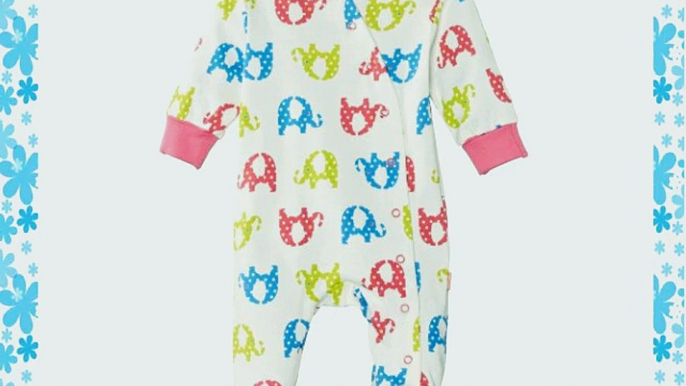 Kite Kids Baby Girls Bg144 Pink Elephant Polka Dot Long Sleeve Sleepsuit Off White (Ecru/Multi)