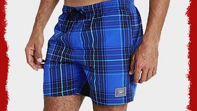 Speedo Men's Yarn Dyed Check Leisure 16 Watershort - Beautiful Blue/Black/Japan Blue M