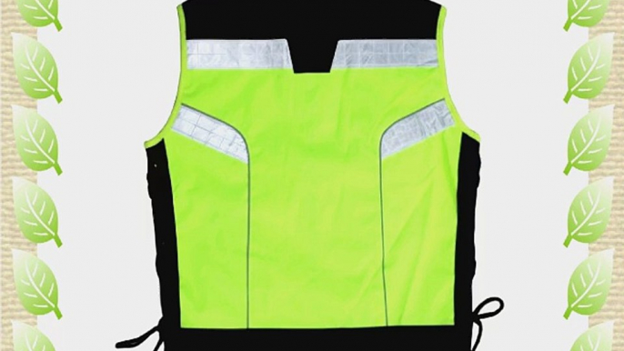 Mens Equestrian Horse Riding Hi-Viz High Visibility Fluorescent Vest Gilet Waistcoat (Fluo
