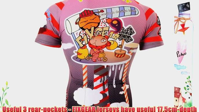 Fixgear Cartoon Best Cycling Bike Jerseys Shirt Top Gear For Men Short Sleeve XL