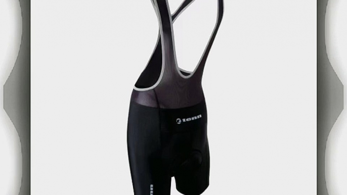 Tenn Ladies Summit Cycling Padded Bib Front Shorts with Quick Drying Antibacterial Pad Black