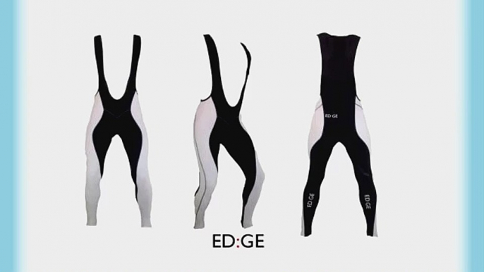 ED:GE Padded Cycling Bib Tights Leggings in Black/ White - All Sizes (Medium)