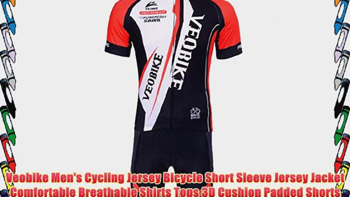 Veobike Men's Cycling Jersey Bicycle Short Sleeve Jersey Jacket Comfortable Breathable Shirts
