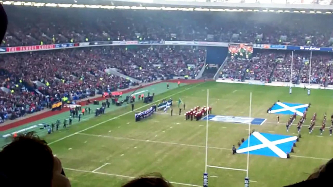 Scotland v Ireland 6 Nations 09 National Anthems - Flower of Scotland