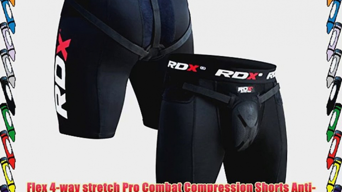 Authentic RDX Adjustable Abdominal Compression Flex Shorts Groin Guard Cup MMA Fight Mens