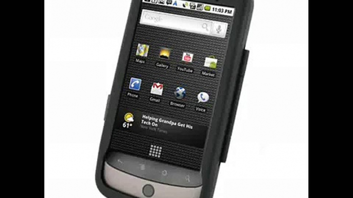 PDair Aluminum Metal Case for HTC Google Nexus One - Open Screen Design (Black)