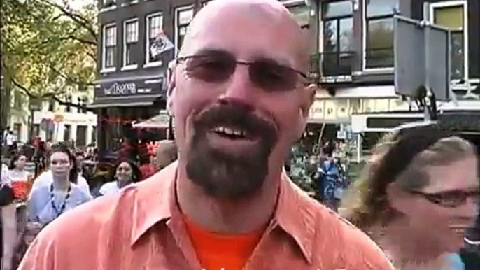 Big D drinks, smokes, eats a space cake and has laughing gas in Amsterdam on Queens Day