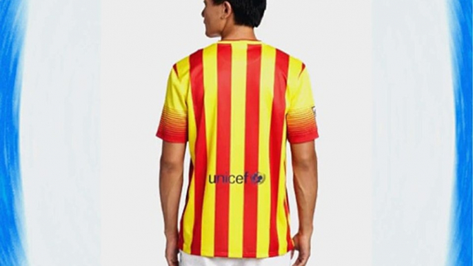 NIKE Men's Football Jersey FC Barcelona Away Away Replica Vibrant Yellow/Midnight Navy Size:S