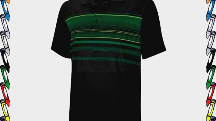 Adidas Mens Golf Polo Shirt Climacool Stripe Pique Short Sleeve Polo Shirt Black Striped Pique