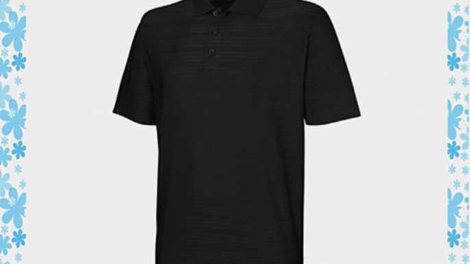 New Mens Adidas Golf Textured Solid Polo Shirt Black Medium