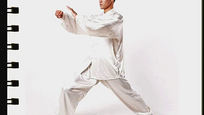 Andux Chinese Traditional Tai Chi Uniforms Kung Fu Clothing Unisex SS-TJF01 White (XL)