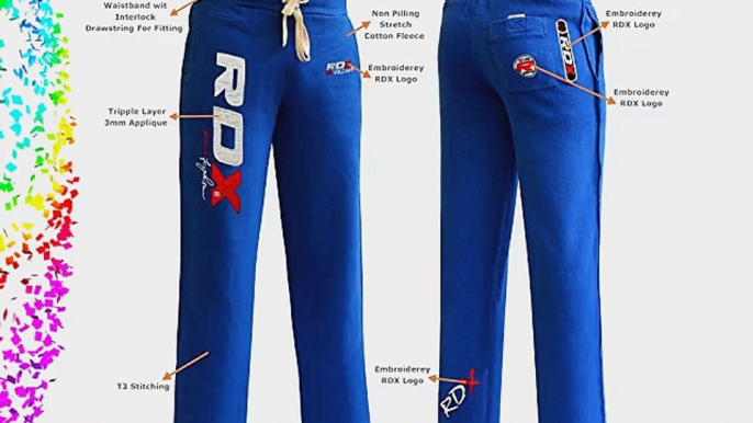 Authentic RDX BOXE Fleece Pants Trousers UFC MMA Gym Bottoms Jogging Joggers Shorts Men Blue