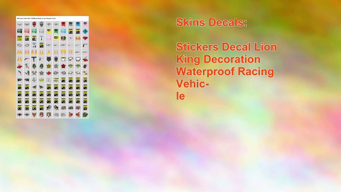 Stickers Decal Lion King Decoration Waterproof Racing Vehicle