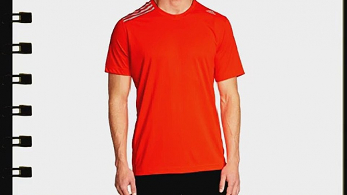 adidas Men's Climachill T-Shirt - Infrared/Black Large