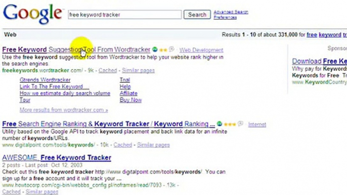 Comparison of Keyword Search Tools: WordTracker versus Google Adwords Keyword Tool