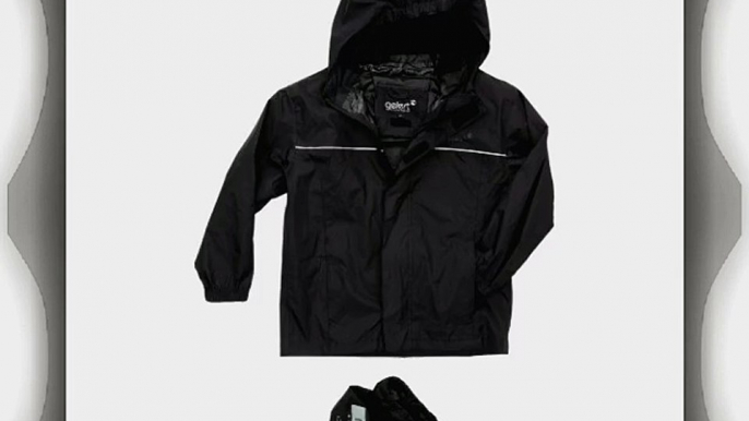 Gelert Boy's Rainpod Jacket - Pure Black Size 11/12