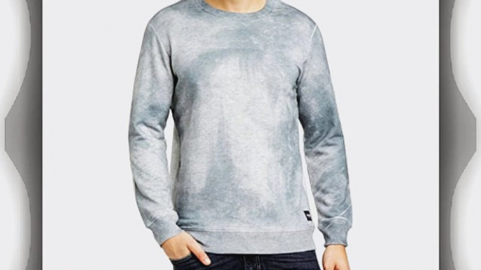 Only and Sons Men Stroke Crew Neck Tie-Dye Sweatshirt Light Grey Melange Large