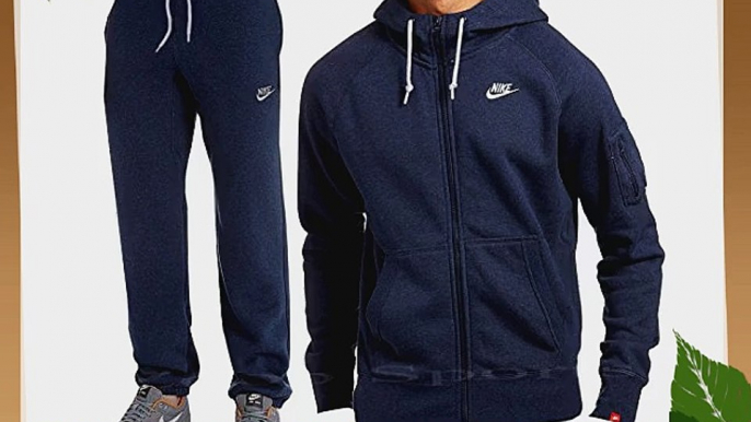 Nike Mens Jog Suit Foundation Fleece Tracksuit Brushed Fleece Hooded Sports Jogging Top Bottoms