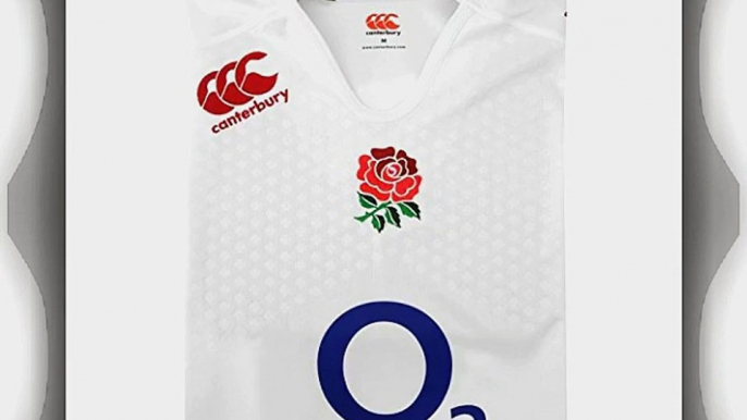 Canterbury Kids Rugby England Home Pro Short Sleeve Sport Top Shirt 2014 2015 White 9-10 (MB)