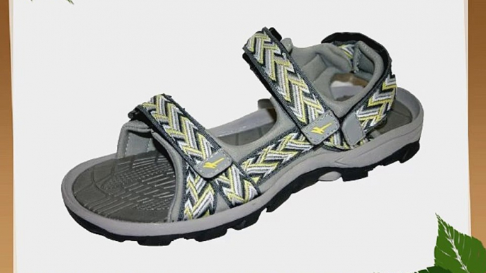 Women's Gola Sports Beach Trekking Walking Hiking Velcro Sandals Sizes 3 - 8 ((UK 3) Yellow/White/Grey)