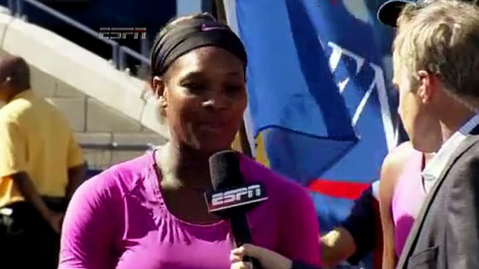 Venus comes to the rescue--Serena Williams and Venus US doubles '09 interview