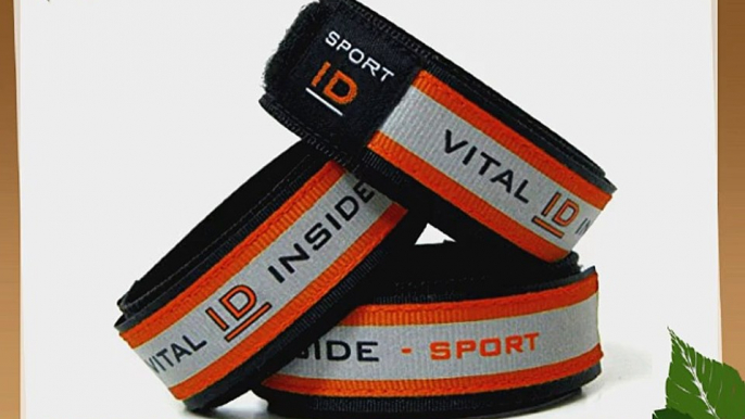 Vital ID Sport ID Wristband with 3M Scotchlite Reflective Material. Store your next of kin's