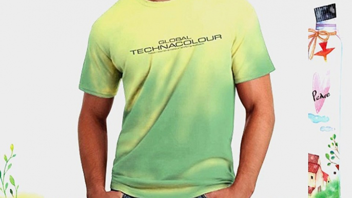 Global Technacolour Hypercolour Colour Change Logo T Shirt - Green Into Yellow - Large (Chest