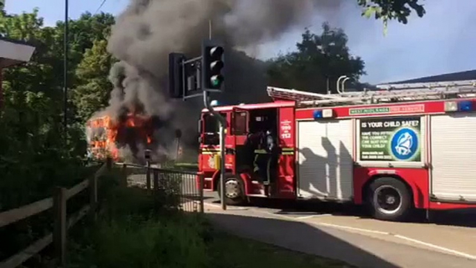 U1 Bus Catches on Fire at Warwick University