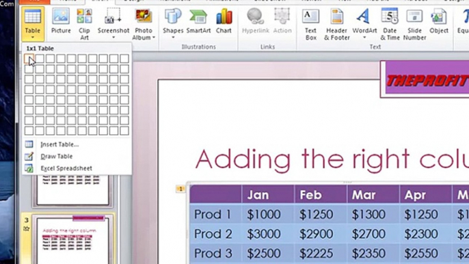 Using Animations with Tables in Microsoft Powerpoint