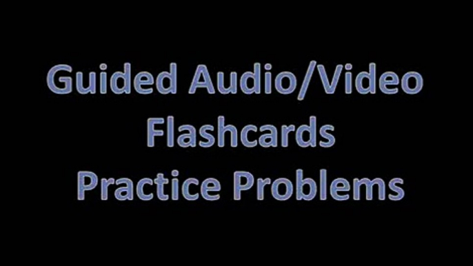 Organic Chemistry Audio/Video Flashcards and Solved Problems