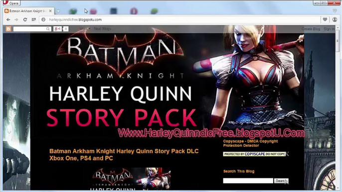 Batman Arkham Knight Harley Quinn Story Pack DLC Redeem Code PS4