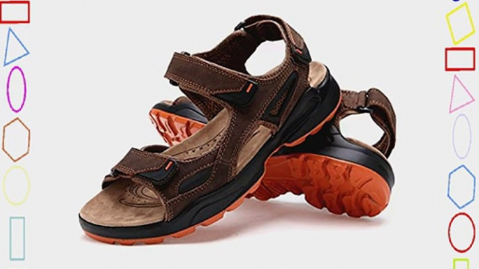 iLoveSIA Mens Athletic and Outdoor Leather Sandals Brown UK Size 8