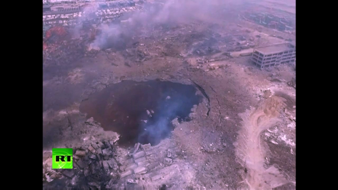 Aerial view: Tianjin covered in toxic fumes after apocalyptic blasts