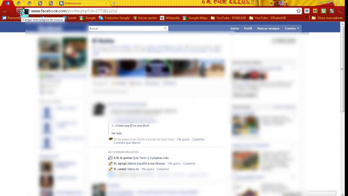 Como Cambiar el Fondo de  Facebook (tu perfil) con Google Chrome [HD] 2011