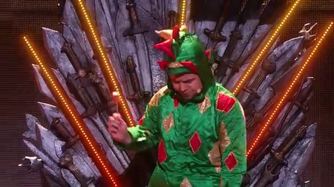 Piff The Magic Dragon Howie Mandels Dangerous Game With Magician Americas Got Talent 2015