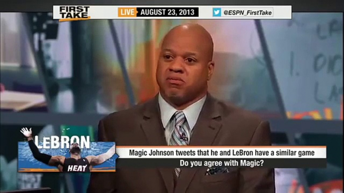 ESPN First Take- Magic responds to Lebron's insult