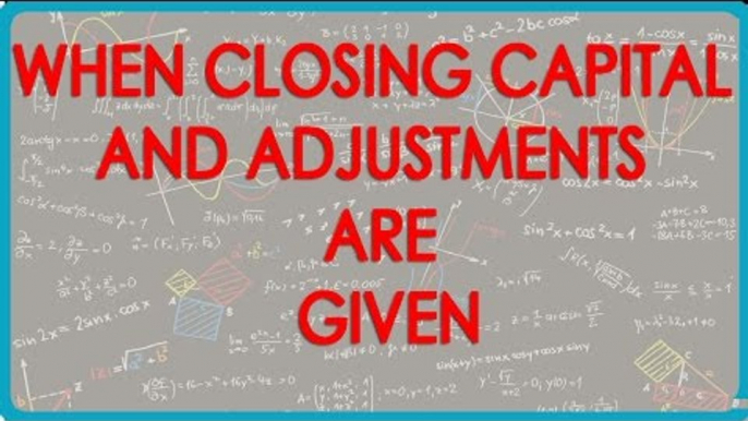 Computing interest on capital when closing capital and adjustments are given