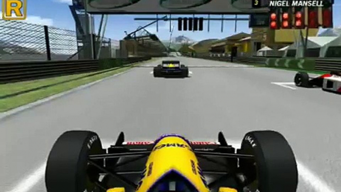 GP4 1991 Mod - Piranema Lap 1 - Piquet on Senna, Mansell