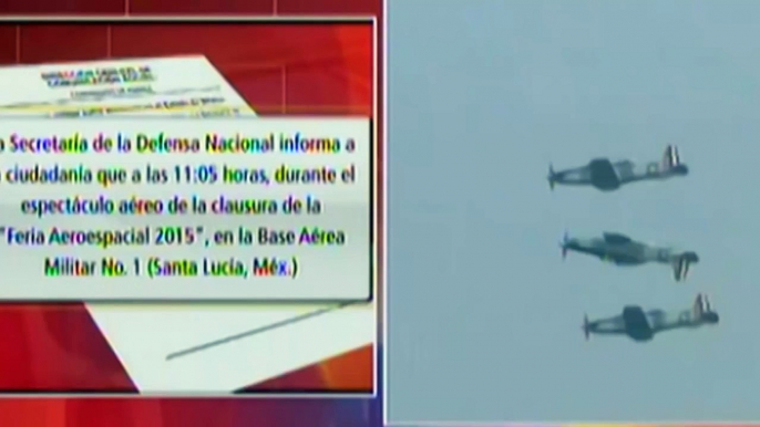 VIDEO CHOCAN AVIONES EN ESPECTACULO DE LA FERIA AEROESPACIAL MÉXICO 2015