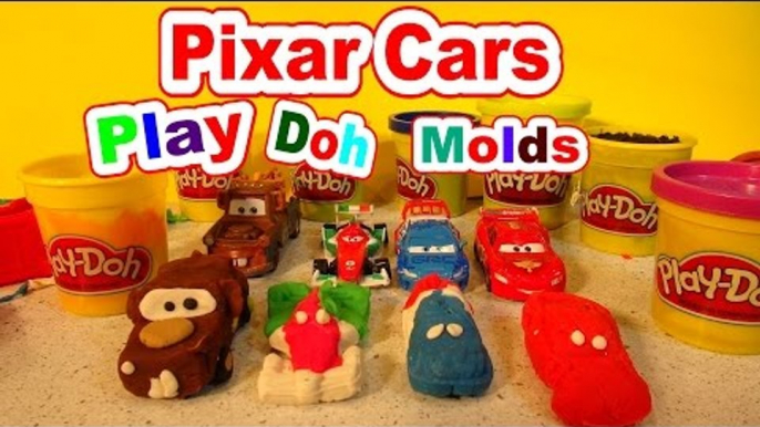 Pixar Cars Play Doh Lightning McQueen, Mater, and Francesco Bernoulli from Playdoh Molds Cars2