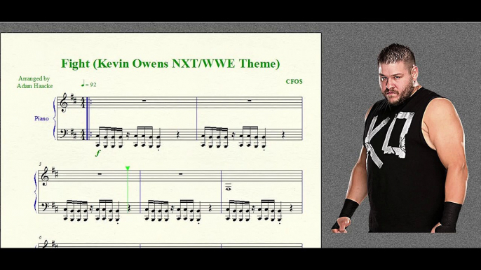 Wrestling Piano Theme Sheet Music - "Fight" (Kevin Owens NXT/WWE Theme)