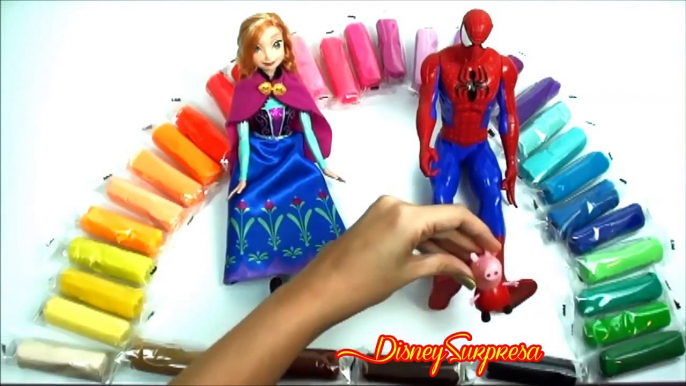 Massinhas Play Doh Anna Frozen, Homem Aranha e Peppa Pig. Em PORTUGUES BR PT