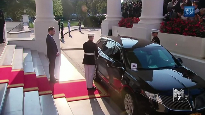 Gabon president Ali Bongo Ondimba and spouse Sylvia Bongo Ondimba arrive at the White House Diner