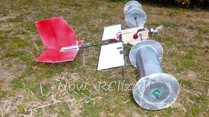 RC Plane using 1930 Spinning Cylinder Wing Concept flies! Magnus Effect