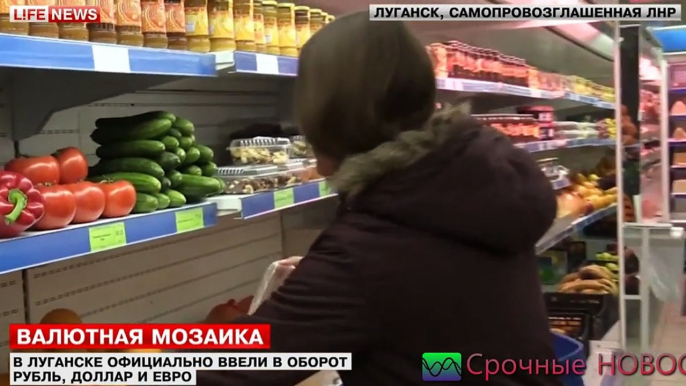 Журналисты в ЛНР уже расплатились за продукты за доллары, рубли и евро