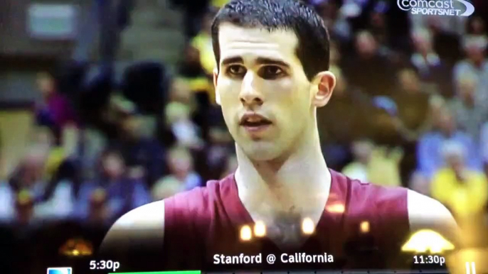 Stefan Nastic shoots freethrow but distracted by crazy Cal basketball fans